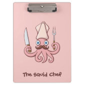 Squid Chef Cartoon Klembord (Voorkant)