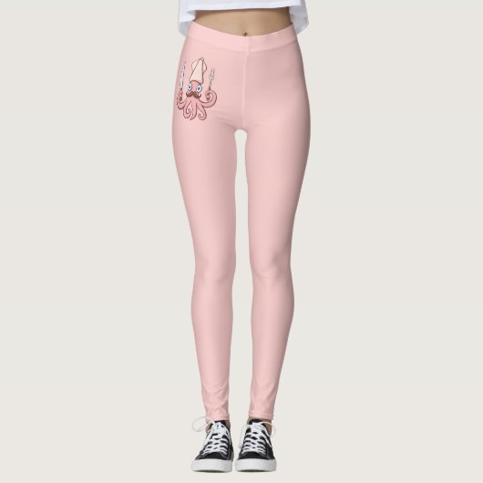 Squid Chef Cartoon Leggings (Voorkant)