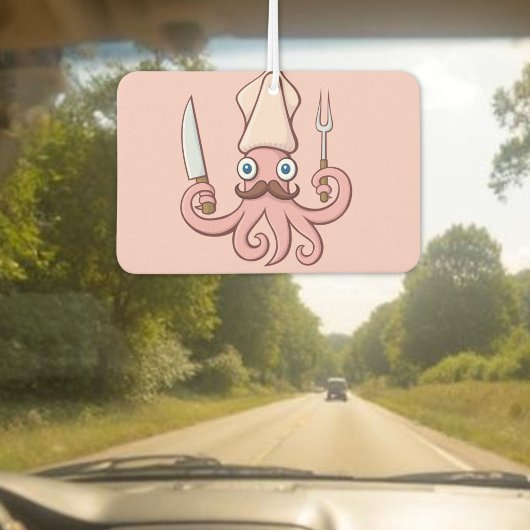 Squid Chef Cartoon Luchtverfrisser
