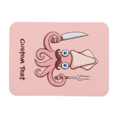 Squid Chef Cartoon Magneet (Horizontaal)