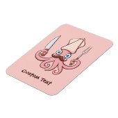 Squid Chef Cartoon Magneet (Linkerzijde)