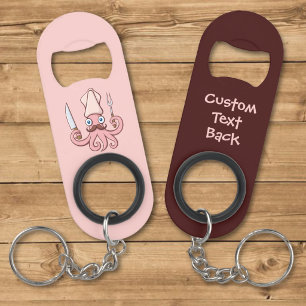 Squid Chef Cartoon Mini Flessenopener