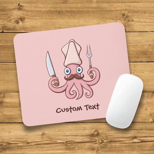 Squid Chef Cartoon Muismat