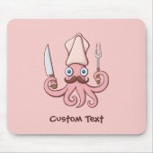 Squid Chef Cartoon Muismat (Voorkant)