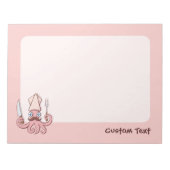 Squid Chef Cartoon Notitieblok (Voorkant)