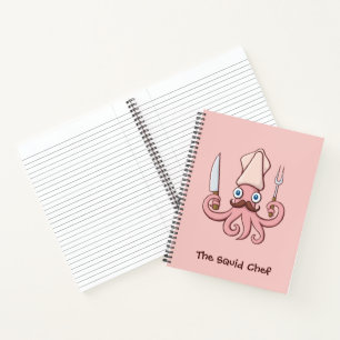 Squid Chef Cartoon Notitieboek