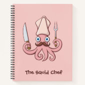 Squid Chef Cartoon Notitieboek (Voorkant)