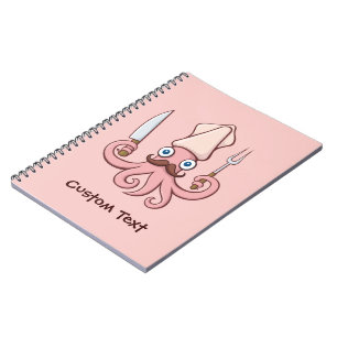 Squid Chef Cartoon Notitieboek