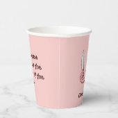 Squid Chef Cartoon Paper Cups Papieren Bekers (Rechts)