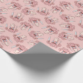 Squid Chef Cartoon Pattern Cadeaupapier (Hoek)