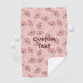 Squid Chef Cartoon Pattern Golfhanddoek (Insitu)