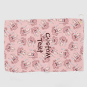 Squid Chef Cartoon Pattern Golfhanddoek (Horizontaal)