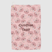 Squid Chef Cartoon Pattern Golfhanddoek (Voorkant)