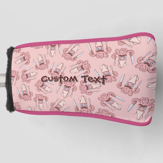 Squid Chef Cartoon Pattern Golfheadcover (Voorkant)