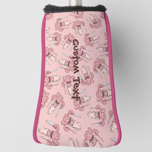 Squid Chef Cartoon Pattern Golfheadcover (Draai 90)