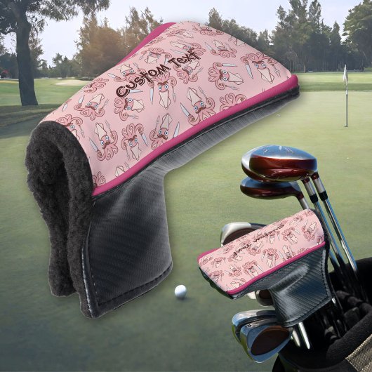 Squid Chef Cartoon Pattern Golfheadcover