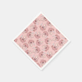 Squid Chef Cartoon Pattern Servet (Hoek)