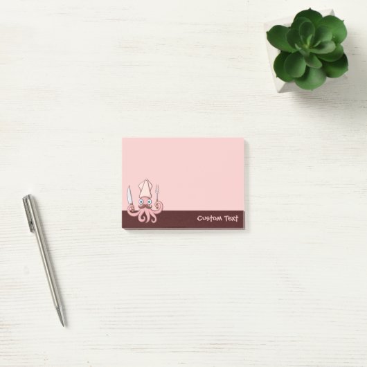 Squid Chef Cartoon Post-it® Notes (Kantoor)