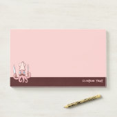 Squid Chef Cartoon Post-it® Notes (Op bureau)