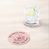 Squid Chef Cartoon Ronde Kartonnen Onderzetter (Insitu)