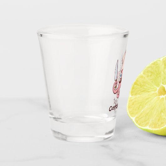 Squid Chef Cartoon Shot Glas (Links)