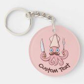 Squid Chef Cartoon Sleutelhanger (Voorkant)