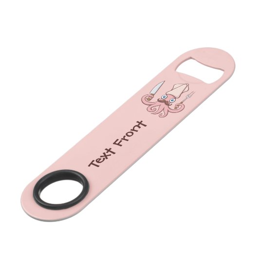 Squid Chef Cartoon Speed Flessenopener (Voorkant Gekanteld)