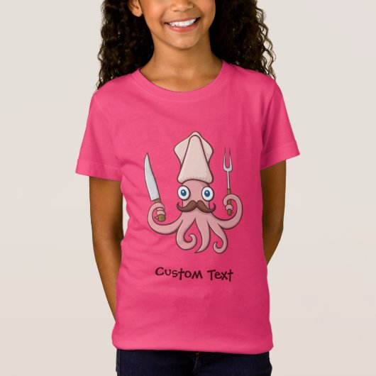 Squid Chef Cartoon T-shirt (Voorkant)