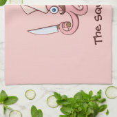 Squid Chef Cartoon Theedoek (Gevouwen)