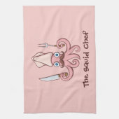 Squid Chef Cartoon Theedoek (Verticaal)