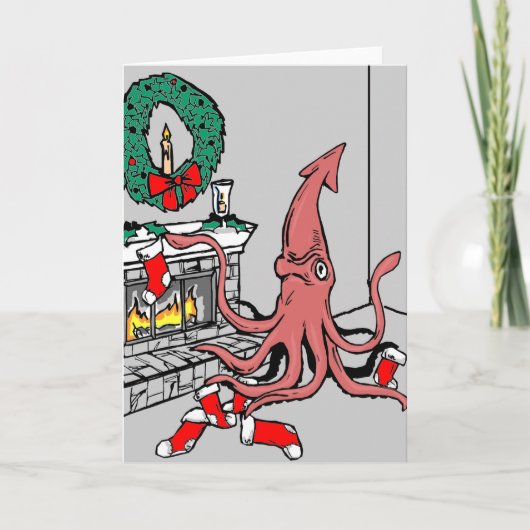 Squid Christmas Kaart (Voorkant)