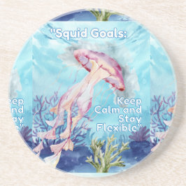 Squid doelen zandsteen onderzetter