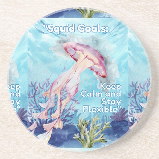 Squid doelen zandsteen onderzetter (Voorkant)