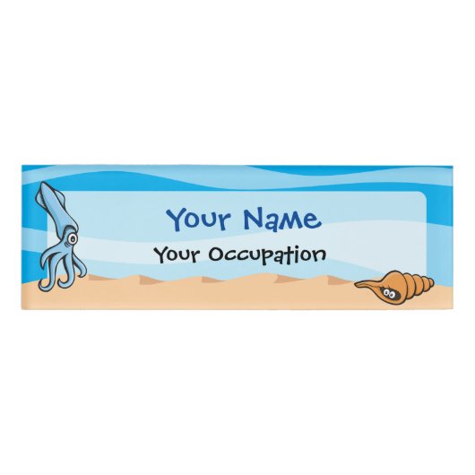 Squid en Triton Shell Naambadge (Voorkant)