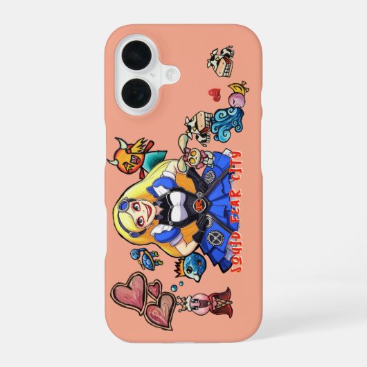 Squid Fear City ALICE EDITION iPhone 16 Hoesje (Achterkant)