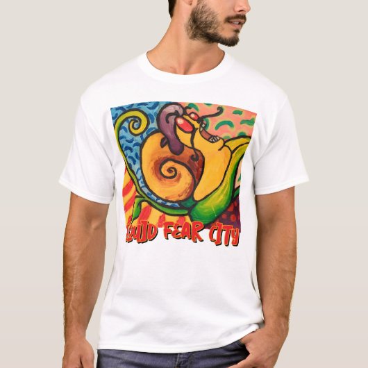 Squid Fear City Graphic White Tees (Voorkant)