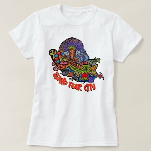 Squid Fear City Monster Mash T-shirt (Design voorkant)