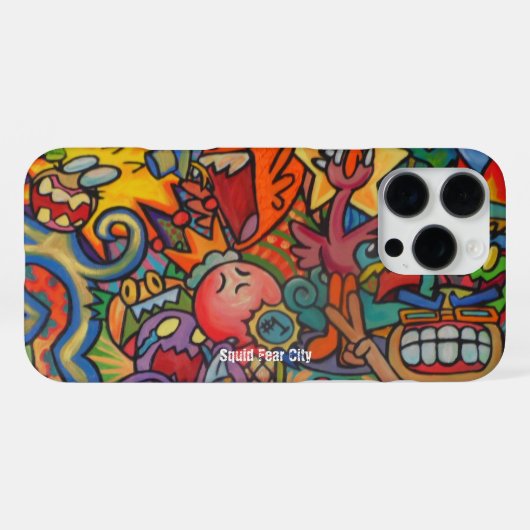 Squid Fear City Phone Hoezen door Casagiovanovic iPhone Hoesje (Achterkant horizontaal)