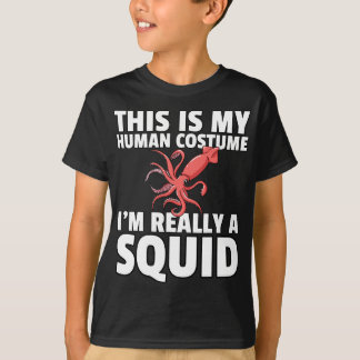 Squid Fish Halloween Kraken Octopus Marine Biology T-shirt