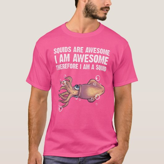Squid for Men Women Giant Squid Octopus Tentacles T-shirt (Voorkant)