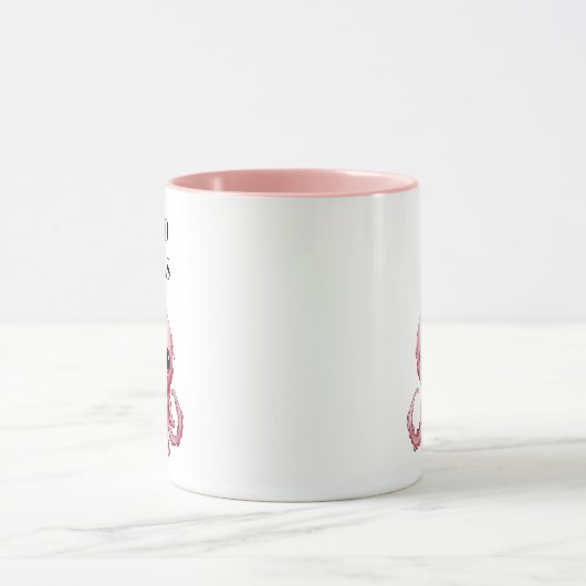 Squid Goals Blush Roze Schattige Mok (Midden)