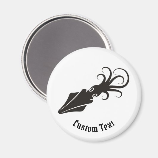 Squid Icon Black Magneet (Voorkant / Achterkant)