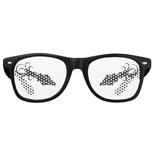 Squid Icon Black Retro Zonnebril (Voorkant)
