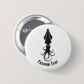 Squid Icon Black Ronde Button 5,7 Cm (Voorkant /achterkant)
