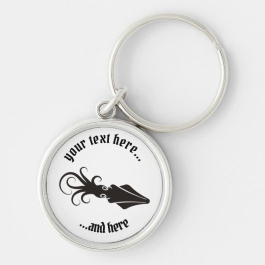 Squid Icon Black Sleutelhanger (Voorkant)