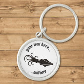 Squid Icon Black Sleutelhanger