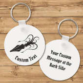 Squid Icon Black Sleutelhanger