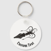 Squid Icon Black Sleutelhanger (Voorkant)