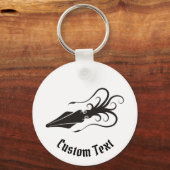 Squid Icon Black Sleutelhanger (Voorkant)