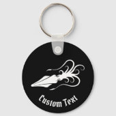 Squid Icon White Sleutelhanger (Voorkant)